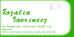 rozalia vavrinecz business card